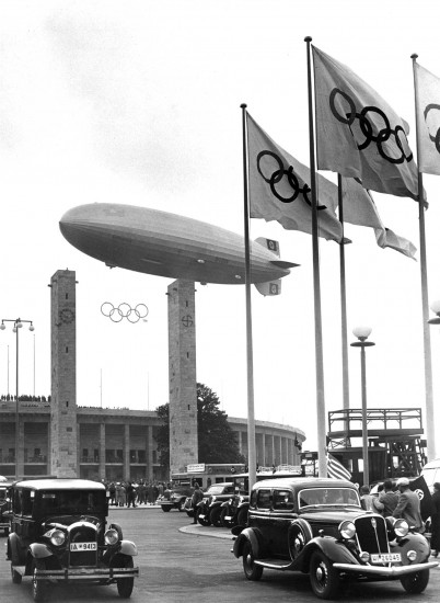 Hindenburg over Berlin Olympic Stadium